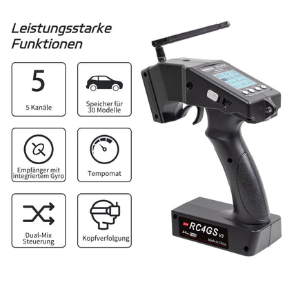 Radiolink RC4GS V3 RC Fernsteuerung 5 Kanäle mit Gyro R6FG