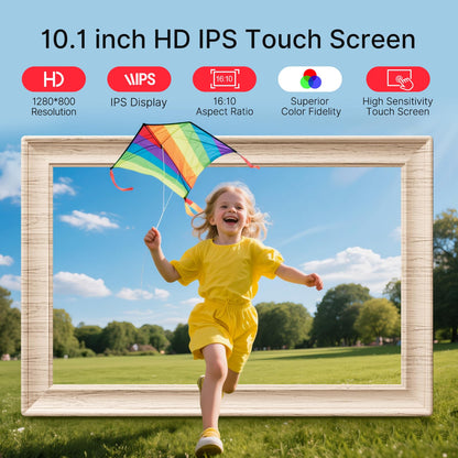 WONNIE Frameo Digitaler Bilderrahmen 10,1 Zoll WLAN Touchscreen 32 GB