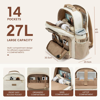 LOVEVOOK Laptoprucksack Damen 15,6 Zoll für Uni, Arbeit und Reisen