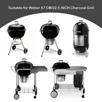 Onlyfire Edelstahl Grillrost Ø 54,5 cm für Weber 57 cm Kugelgrill