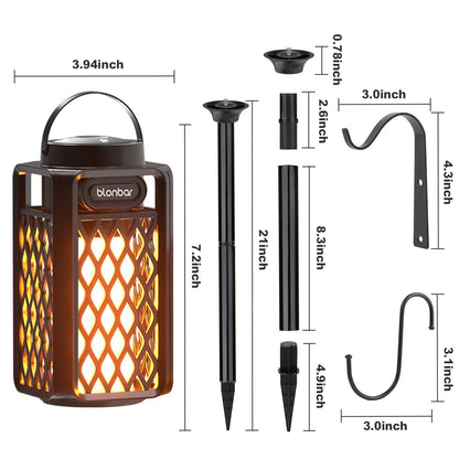 blonbar AJ200 Bluetooth-Lautsprecher mit Flammenlicht, IP65 Outdoor
