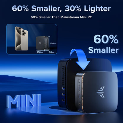 NiPoGi Essenx E1 Mini PC - Intel N95, 16GB RAM, 256GB SSD