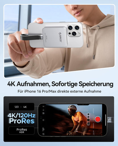 ORICO K20Mini 1TB Externe SSD - iPhone 15/16 Typ-C Magnetisch