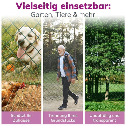 B!HOME Maschendrahtzaun grün 80 cm x 15 m Stahl Gartenzaun
