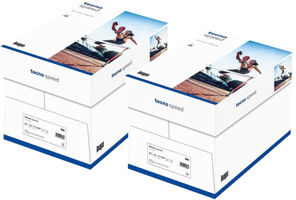 inapa tecno Speed Druckerpapier A4, 80 g/m², weiss, 5000 Blatt, Stapel weisser A4-Blätter