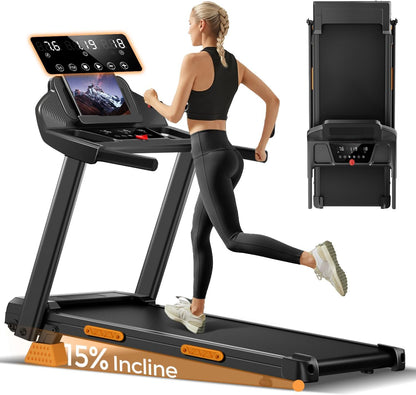 LONTEK Laufband klappbar 12 km/h – für Zuhause mit Herzfrequenz. Zum Cardio-Training daheim.