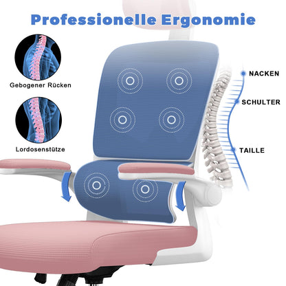 naspaluro Ergonomischer Bürostuhl Schreibtischstuhl – Rosa
