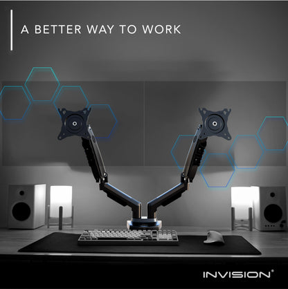 Invision MX400 Dual Monitor Schreibtischklemme – 19-32 Zoll