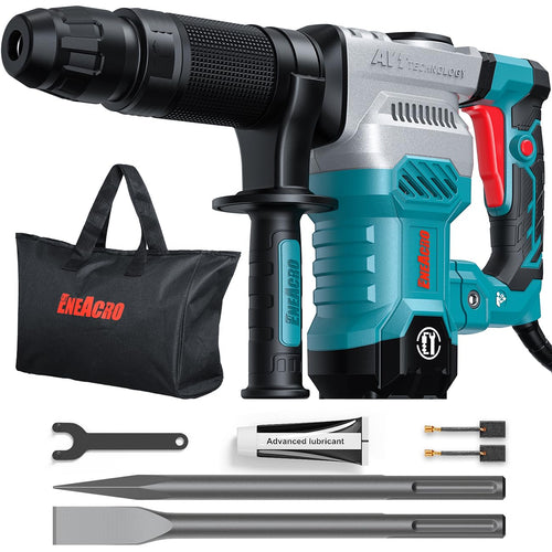 ENEACRO SDS-Max Abbruch-/Stemmhammer 1300W 20 Joule. Robust, grau-schwarz. Zum präzisen Abbruch und Stemmen.