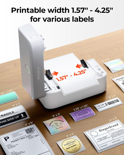 MUNBYN 403B Bluetooth Labeldrucker Shopify für 4x6 Labels – Weiss