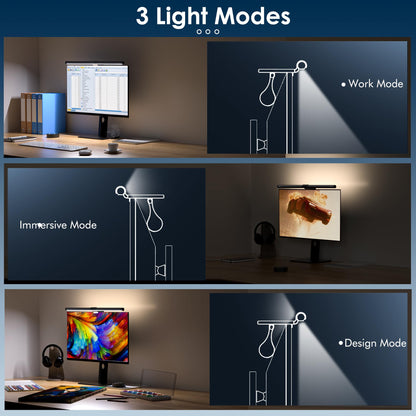 Quntis Curved Monitor Lampe 51cm – Hintergrundbeleuchtung Fernbedienung