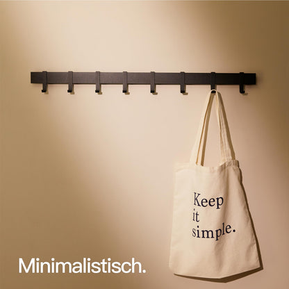 Designfabrik Hamburg Garderobenleiste Aluminium, schwarz, 80 cm