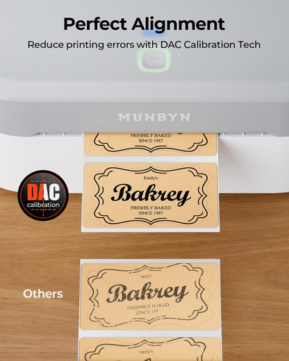 MUNBYN 403B Bluetooth Labeldrucker Shopify für 4x6 Labels – Weiss