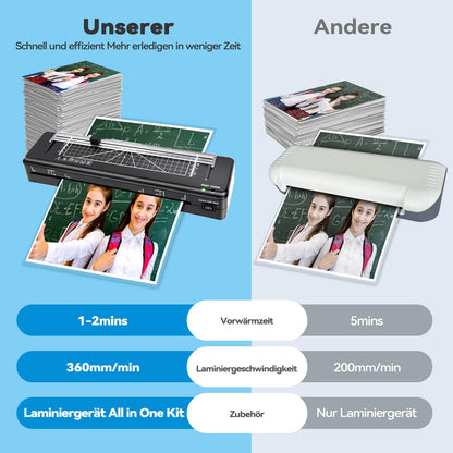 BAYGE Laminiergerät A3 mit Papierschneider und 40 Laminierfolien