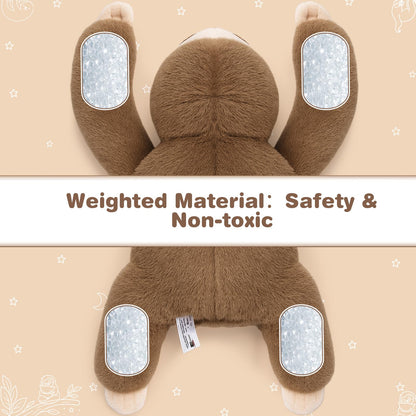 Joyreal Gewichtetes Kuscheltier Faultier 1,5 kg mit Vibration
