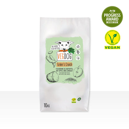 VEGDOG Farmer's Crunch hypoallergenes Trockenfutter für Hunde 10 kg