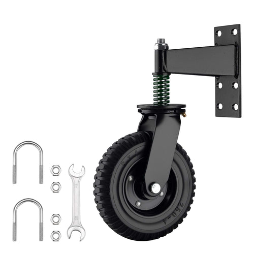 Wiltec Torrolle 360° Gummirad, Schiebetorrolle bis 275 kg aus pulverbeschichtetem Stahl