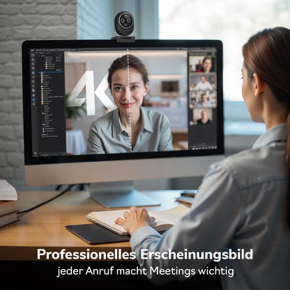 EMEET Piko+ 4K KI-Webcam – Dual-Kamera, KI-Autofokus