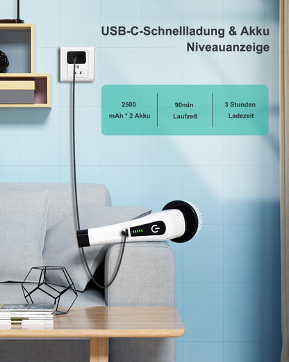 Leebein Elektrische Reinigungsbürste ANS-8050 mit 8 Bürstenköpfen