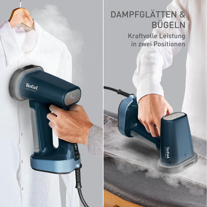 Tefal Pure Force 3-in-1 Dampfbürste Keramiksohle DT8755E0, Blau