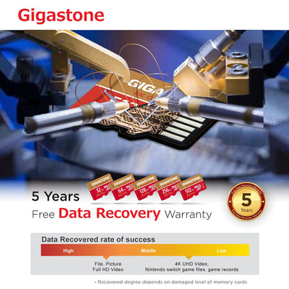Gigastone microSD Speicherkarte 128GB, 4K, 100/50 MB/s, V30