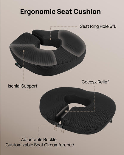 Feagar Hämorrhoiden Sitzkissen, orthopädischer Sitzring, Memory-Schaum