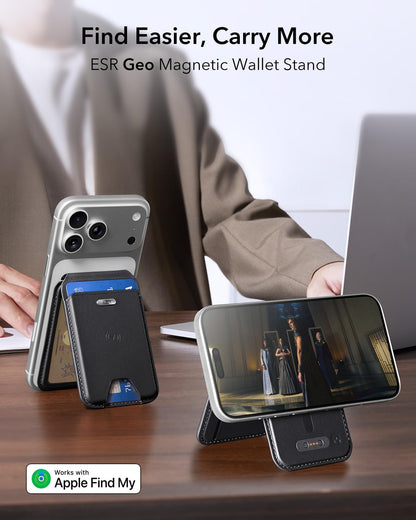 ESR Geo MagSafe Wallet mit Wo ist?-Funktion und RFID-Schutz, Schwarz