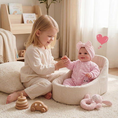 BABESIDE Reborn Puppe Sunny, realistische Babypuppe, 17 Zoll