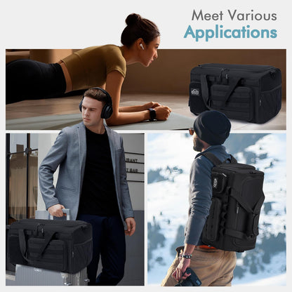 BAGZY Taktische Reisetasche 40L Sporttasche mit Rucksackfunktion
