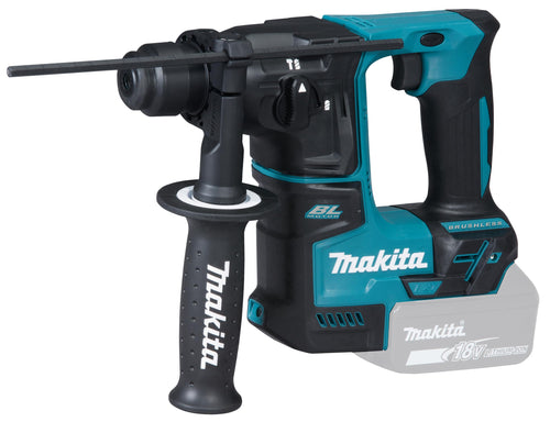 Makita DHR171Z Akku-Bohrhammer SDS-PLUS 18V Solo. Dunkelblauer, kompakter Bohrhammer. Bohrt und hammerbohrt Beton.