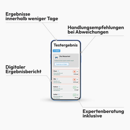 IVARIO Plus Labor-Wassertest-Set für Trink- und Leitungswasser