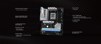 Asrock B850 LiveMixer PC Mainboard mit integriertem WiFi Modul