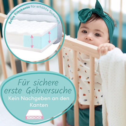 Sun Garden Babymatratze 60x120 cm Trittkante für Kinderbett