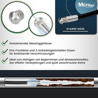 McFilter Rohrreinigungsschlauch-Set 30 m, 200 bar für Kärcher K2-K7