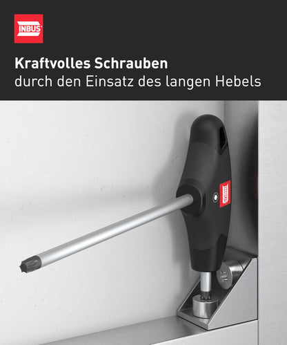 INBUS 74124 TORX T-Griff Schraubendreher Set 8-teilig TX9–TX40