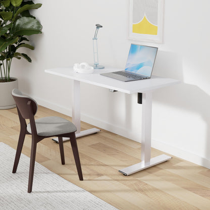 FlexiSpot Höhenverstellbarer Ergonomischer Schreibtisch Basic – 120x60cm Weiss
