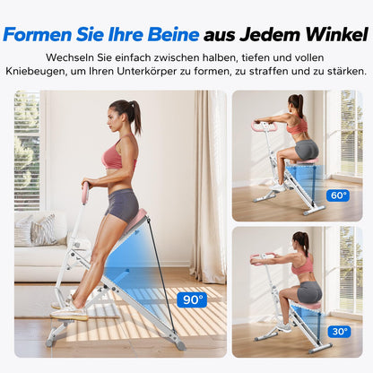 MERACH 2-in-1 Kniebeugen-Rudergerät R07 - Faltbar, Weiss