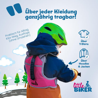 Little Biker Fahrradlernweste für Kinder mit Haltegriff