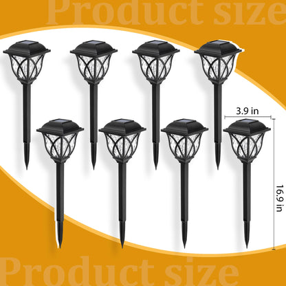 GIGALUMI Solar Gartenleuchten 6er-Set, LED Wegeleuchten warmweiss