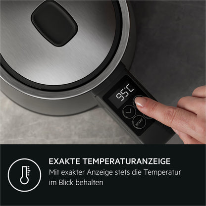 AEG Deli 5 Wasserkocher K5-1-6ST, Edelstahl, 1,7 l, 2400 W