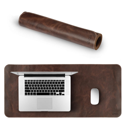 Londo Echtleder Mauspad XL - Multifunktionale Schreibtischunterlage. Großes, rechteckiges Echtleder-Pad als Unterlage für Maus & Tastatur.