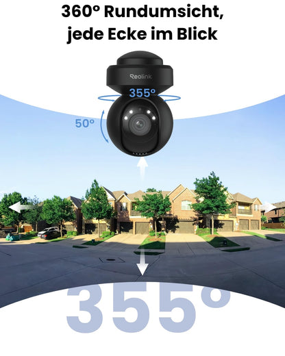 Reolink E1 Outdoor Pro 4K PTZ Überwachungskamera WLAN, Schwarz