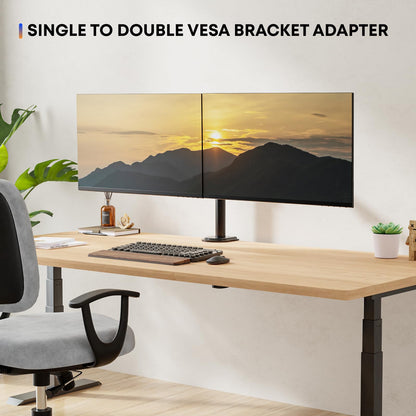 PUTORSEN Dual Monitorhalterung Adapter, 13-27 Zoll, VESA 75/100