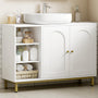 Hzuaneri Waschbeckenunterschrank Badezimmer Weiss BC09803G. Rechteckiger Badmöbel, schafft Stauraum unter dem Waschbecken. Mit Abflussöffnung.