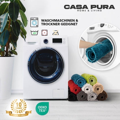casa pura Badematte Sky Soft, Badvorleger 80x150 cm, grau, rutschfest