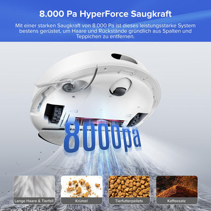 roborock Q7 L5+ Set Saugroboter mit Absaugstation, 8000 Pa, weiss