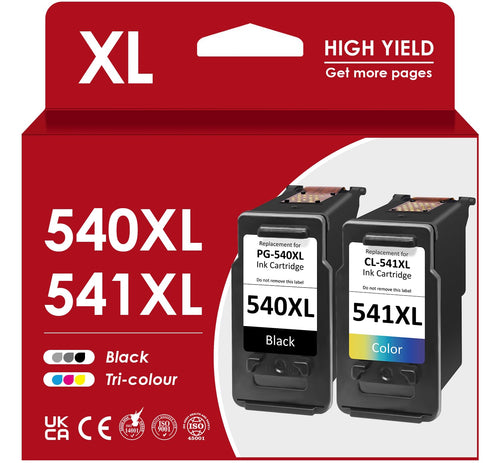 ZENOINK PG-540XL CL-541XL Druckerpatronen Multipack für Canon Pixma, schwarze und farbige Patrone