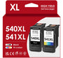 ZENOINK PG-540XL CL-541XL Druckerpatronen Multipack für Canon Pixma, schwarze und farbige Patrone