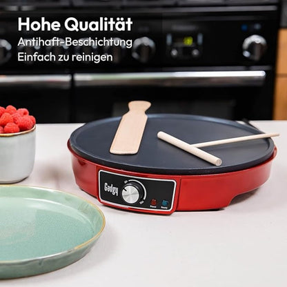 Gadgy Crêpes Maker elektrisch mit 30 cm Antihaftplatte