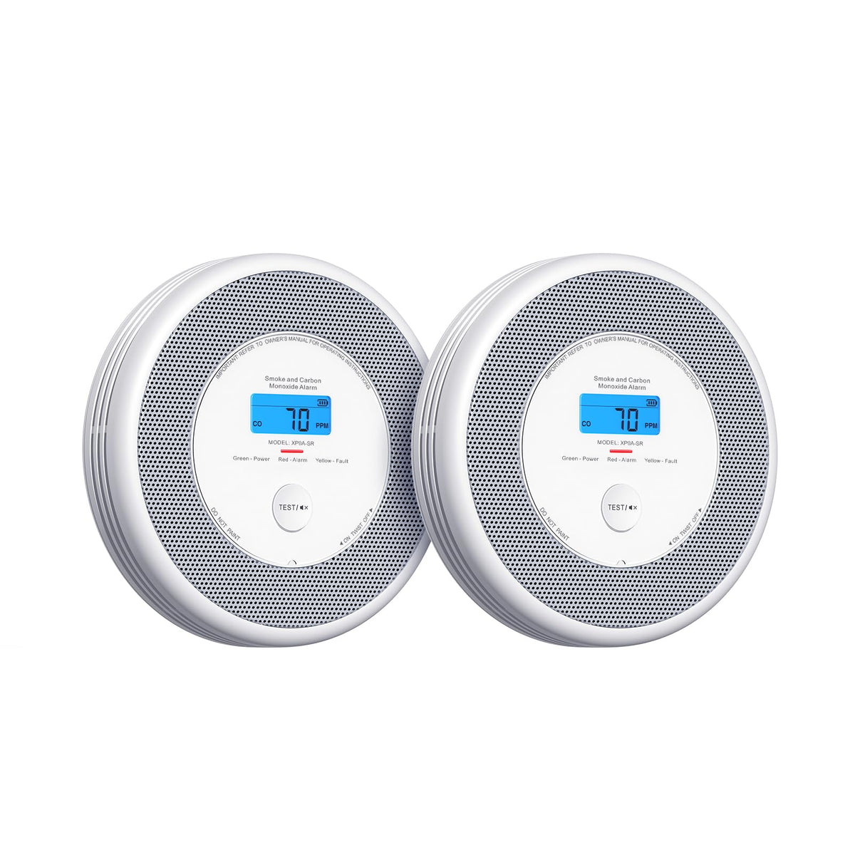 X-Sense XP0A-SR Rauch- und CO-Melder mit Sprachausgabe, 2er-Pack